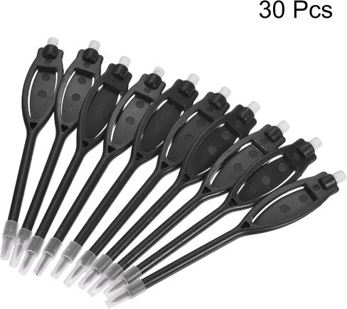 PATIKIL Golf Scoring Pencils with Eraser, 10 Pack Rectangle Clip Plastic 2H Marker Pens for Sport Games Meeting, Black in Saudi Arabia