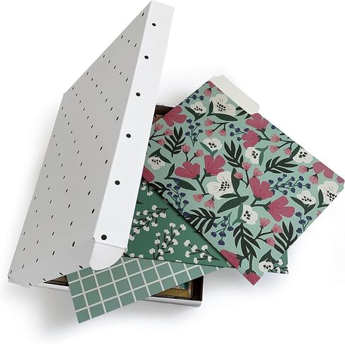 Cute File Folders, Set of 24 3-Tab Letter Size Decorative File Folders Boho Manilla 8.5 x 11 – Pretty Designer Home Office School Supplies (Enchantment) in Kuwait