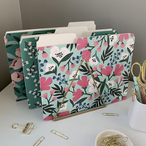 Cute File Folders, Set of 24 3-Tab Letter Size Decorative File Folders Boho Manilla 8.5 x 11 – Pretty Designer Home Office School Supplies (Enchantment) in Kuwait