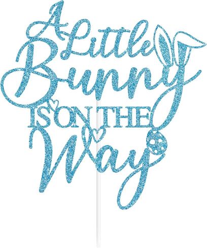 Blue Glitter A Brunny صغير على الطريق ، فإن بعض الأرنب على الطريق/الأرنب يا طفل ، أرنب ، مستلزمات حفلات استحمام الطفل. in Saudi Arabia