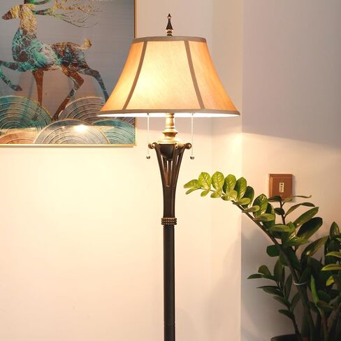 Farmhouse Floor Lamp Antique Metal Base Traditional Rustic Mid-Century Living Room Light 70 Inch Height Decor Office Bedroom in Saudi Arabia