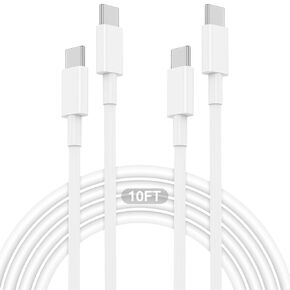 USB C to USB C Charger Cable 10ft,[MFi Certified] Phone Charger Cable 60W, Long Type C to C Fast Charging Cord 10ft for Apple iPhone 15/15 Plus/15 Pro Max/iPad Pro 12.9/11 inch/5/4th/Mini 6Gen/Macbook