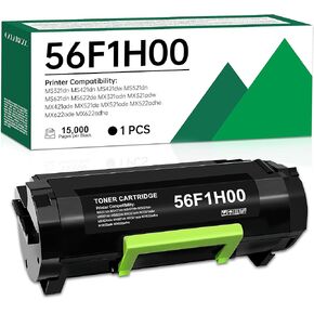 56F1H00 High Yield Black Remanufactured Toner Cartridge Replacement for Lexmark 56F1H00 Toner 15,000 Pages for Lexmark MS321 MX321 MS421 MX421 MS521 MX521 MX522 MS621 MS622 MX622 Laser Printer(1 Pack)
