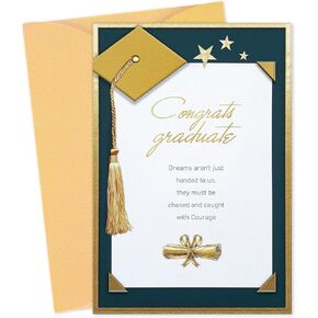 D24TIME 2025 Graduation Cards for Him Her - High School Graduation Card for Grandson Granddaughter - College Congratulations Graduate Gifts for Daughter Son
