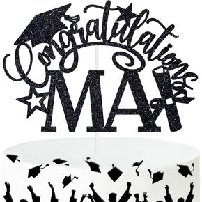 تهانينا Ma Cake Topper ، تهانينا Grad/Master of Arts Cake Decor