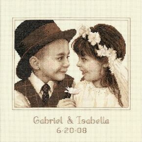 Dimensions First Love Wedding Record Counted X-Stitch Kit-11 Inch X 11 Inch