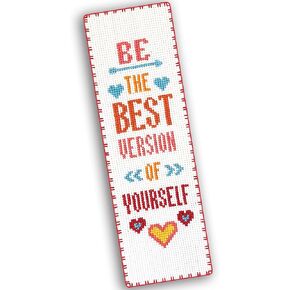 Povitrulya Countted Cross Stitch Kit تكون أفضل إصدار من نفسك - مجموعة التطريز لإشارات DIY
