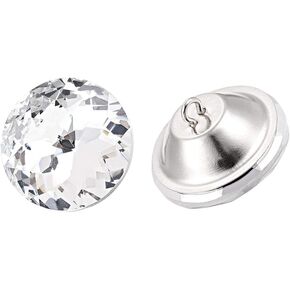 أزرار تنجيد Uxcell البلورية 20mmx16mm لخياطة أريكة سرير اللوح الأمامي DIY Decoration ، 20pcs