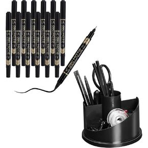 deli 1045 Pcs Office Supplies Set + 12 Count Twin Tip Permanent Markers
