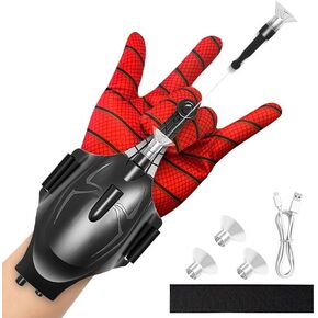 Spider Web Shooters-Spider Web Launcher String Shooters ، ألعاب WebShooter Lrist Launcher مع قفازات ، ألعاب Super-Play Silk القابلة لإعادة الشحن