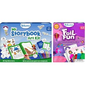 Skillmatics My Storybook Art Kit Adventures & Foil Fun Unicorns & Princesses حزمة ، نشاط إبداعي للبنين والبنات ، مجموعة DIY