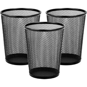 MaxGear Pen Holder for Desk, Premium Mesh Metal Pencil Holder Pen Cup Marker Holder Makeup Brush Holders, Desk Accessories & Workspace Organizers for Home, School, Office, 4.6’’ Grande, 3 Pack