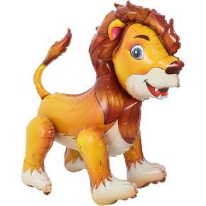 4D Walking Tiger Balloon, Large Jungle Safari Animals Foil Balloons, Lion Turtle Tortoise Balloons for Kids Wild Zoo Party Baby Shower Birthday Decor Supplies