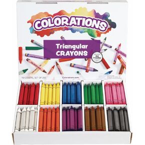 Colorations CLRTRI Large Triangular Crayon Classpack (Pack of 200),Pink