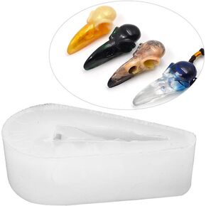 Estink Silicone Pendant Mold, Pendant Mold Kit, Crow Skull Shape, DIY Jewelry Charms Making Mold Kit