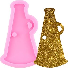 Megaphone Keychains Silicone Mold Megaphone Silicone Molds Megaphone Resin Keychain Mold for DIY Jewelry Making Pendant Necklace Decoration Craft
