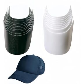 20 PCS Baseball Caps إدراج صناديق القبعة البلاستيكية الدعم الداخلي للبيسبول عثرة حامل قبعة ، الكروشيه أو حافة الحافة القبعة Cap Insert لإصدار CART CARK CAPS MOVING (أسود ، أبيض)