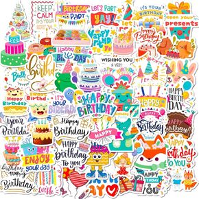 كلمات عيد ميلاد سعيد stciker عيد ميلاد ملصق بالون لبطاقات صنع البطاقات الديكور DIY Scrapbooking