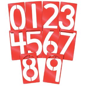 Roylco Big Number Stencils, 5 x 9 Inches, Set of 10