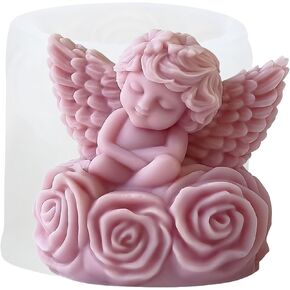 Angel Silicone Candle Molds Angel Candle Mold Baby Resin Casting Mold for Candle Home Decorate Candle Making Aromatherapy Candles Gypsum Clay Craft