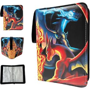 Card Binder 4 Pocket,Trading Card Albums with 400 Pockets,50 Removable Sleeves,Double-Sided Storage Collection Book,Trading Card Holder for Boys and Girls