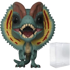 Funko POP Jurassic Park - Dilophosaurus [Frill Open] Pop! Vinyl Figure (Bundled with Compatible Pop Box Protector Case) Multicolor 3.75 inches