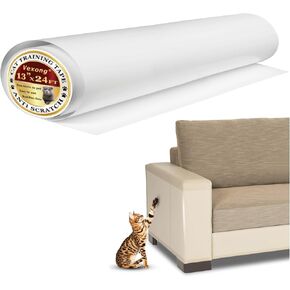 Anti Cat Scratch Furniture Protector,13" x 288"(24FT) Furniture Protectors from Cats,Transparent Self-Adhesive Pet Training Tape,Anti Cat Scratch Couch Protector for Furniture Couch Door