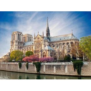 IPISSOI Landmark Diamond Painting Kits, France Notre Dame De Paris Diamond Painting with Tools for Home Wall Decor Full Drill 12x16 Inch