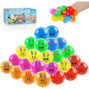 24 PCS عيد الفصح كرات السلة سلة ، 1.57 بوصة التوحد الحسية الحسية الحزب يفضل هدايا الحسية للبالغين لتخفيف القلق ، حشو سلة عيد الفصح