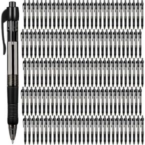 Sepamoon 400 Pieces Retractable Ballpoint Pens Ink Bulk Medium Point 1.0 mm Click Pens Smooth School Writing Pens for Journal Notebook Writing Office School Supplies(Black)