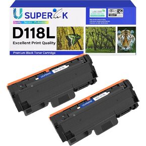 High-yield Compatible Toner Cartridge Replacement for Samsung MLT-D118L MLTD118L to use with Xpress M3015DW M3065FW Printer (Black, 2-Pack)