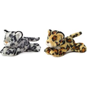 حزمة Aurora من 2 7.5 بوصة للحيوانات البرية ذات القبعات البرية المرنة - Amazon Jaguar & Snow Leopard