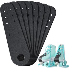 4 Pairs Leather Roller Skate Toe Guards Black Universal Fit Leather Flat Toe Guard Protectors Professional Skate Toe Protective Cover for Skating Maintenance and Personalization