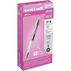 Uni-Ball 207 Gel Pink Ribbon Pen (صندوق 12)