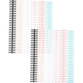 12pcs Click Binding Spines, Plastic Loose-Leaf Coil Segmented Binders Notebook Spiral Coils Binding Spirals DIY Book Binders Binding Coils for Document Notebook File Making
