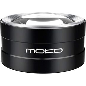 Moko LED قبة مكبّر سطح المكتب Moko مع تكبير 5x ، والزجاج المكبرة مع منطقة مشاهدة كبيرة خفيفة لقراءة كبار السن ، والتفتيش ، والاستكشاف ، والعملة المعدنية ، والرؤية المنخفضة - القضية المحمولة