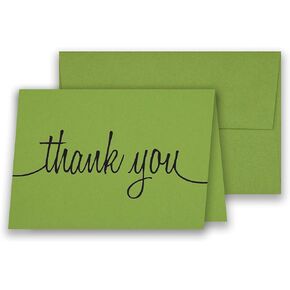 CutCardstock Thank You Note Cards & Occores - 25 بطاقة ومظاهر (Orange Fizz (Orange)) in Kuwait