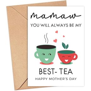 بطاقة أفضل ومضحكة أفضل لبطاقة MAMAW - بطاقة عيد الأم - بطاقة عيد الأم السعيدة - بطاقة عيد الأم مع التوضيح - بطاقة DAY - بطاقة MAMAW