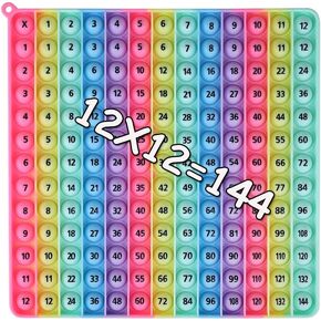 12 TABLE TABLE Learning Forkbook P00P Fidget Game 12x12 Game Math Games Digital Table Table ، Tidget Learning Game Toy تخفف من الإجهاد ، ويخلق عمليات الرياضيات المختلفة ،