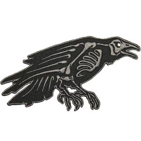 Skelli Bones Raven Patch
