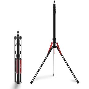 Reflex Camera LS-255/US Lightweight Aluminum Light Stand – Portable, Foldable 490mm, Supports 10kg, 2.2m Height, 3-in-1 Mount for Lighting Heads, Flashguns, & Softboxes, Ideal for Travel & Studio Use