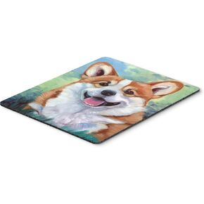 كنوز كارولين 7366MP PEMBROKE CORGI FACE MOUSE PAD ، وسادة ساخنة أو trivet لألعاب المكاتب المنزلية تعمل على حصيرة فأر كمبيوتر محمول ، قابلة للغسل كبيرة.