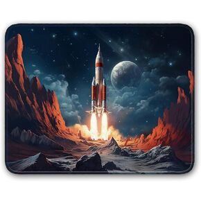 Non-Slip Mouse Pad with Stitched Edge for Computers, Laptop, PC, Office, Space Themed, 8.3x10.3 inch