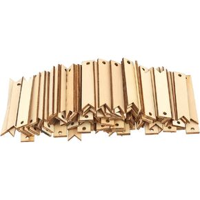 100pcs علامات خشبية الطبيعة ملون بطاقة ديكور الخشب الحرف الخشبية غير المكتملة مع الثقوب