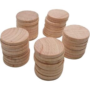 200 Pieces Unfinished Wood Slices, Blank Beech Round Discs for DIY Wooden Crafts(20mm/0.79inch)
