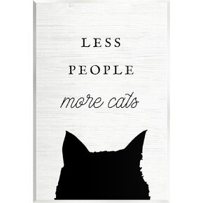 صناعات Stupell Less People المزيد من Cats Wall Plaque Ret