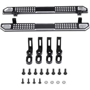 plplaaoo Metal Side Pedal Step Running Boards Foot,Side Metal Aluminium Alloy Pedal Plate Footplate Spare Parts for 1/10 RC Car, Side Step Running Boards Foot Plate,RC Car Accessories