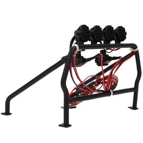 قفص لفة معدنية وعرة مع 6 مصابيح LED ملاءمة مثالية لسيارات SCX10 1/10 4WD RC