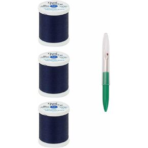 معاطف و Clark خياطة الخياطة Dual Duty XP الغرض العام Poly Thread 125 ياردة (3 حزمة) البحرية S900-4900-3P مع التماس التماس