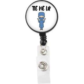 Surgery Inspired Badge Reel Surgical Tech Gift Surgical Technology Gift Medical Surgical Gift (Tie Me Up Badge)
